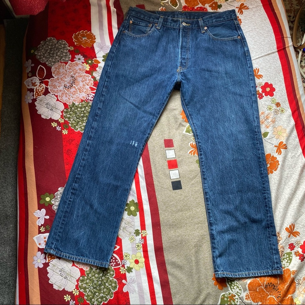 Men's Levis 501 Original Fit Straight Button Fly Jeans Size 36x30